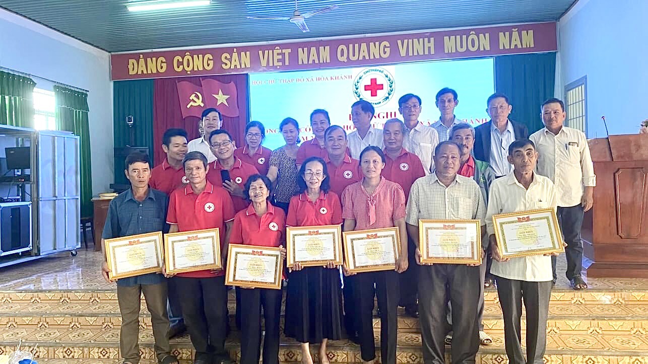 Tổng kết công tác năm 2023 của Hội Chữ thập đỏ xã Hòa Khánh