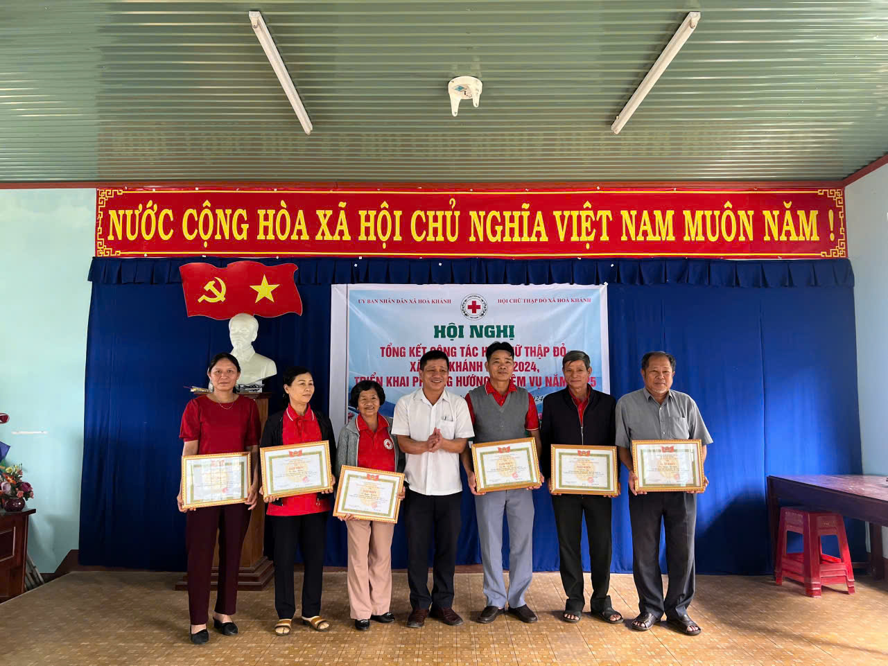 HỘI CHỮ THẬP ĐỎ XÃ HOÀ KHÁNH TỔNG KẾT CÔNG TÁC HỘI VÀ PHONG TRÀO CHỮ THẬP ĐỎ NĂM 2024