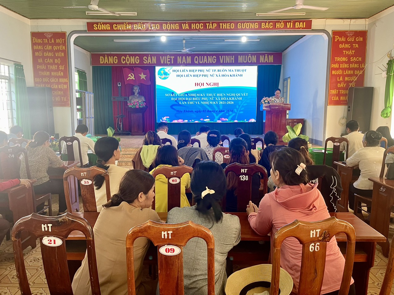 Hội LHPN xã Hoà Khánh tổ chức Hội nghị sơ kết giữa nhiệm kỳ thực hiện Nghị quyết Đại hội đại biểu phụ nữ xã Hoà Khánh lần thứ VI, nhiệm kỳ 2021-2026
