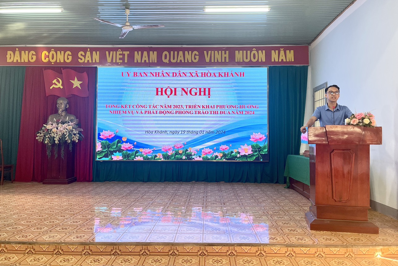UBND xã Hòa Khánh tổng kết công tác năm 2023,  triển khai nhiệm vụ trọng tâm năm 2024