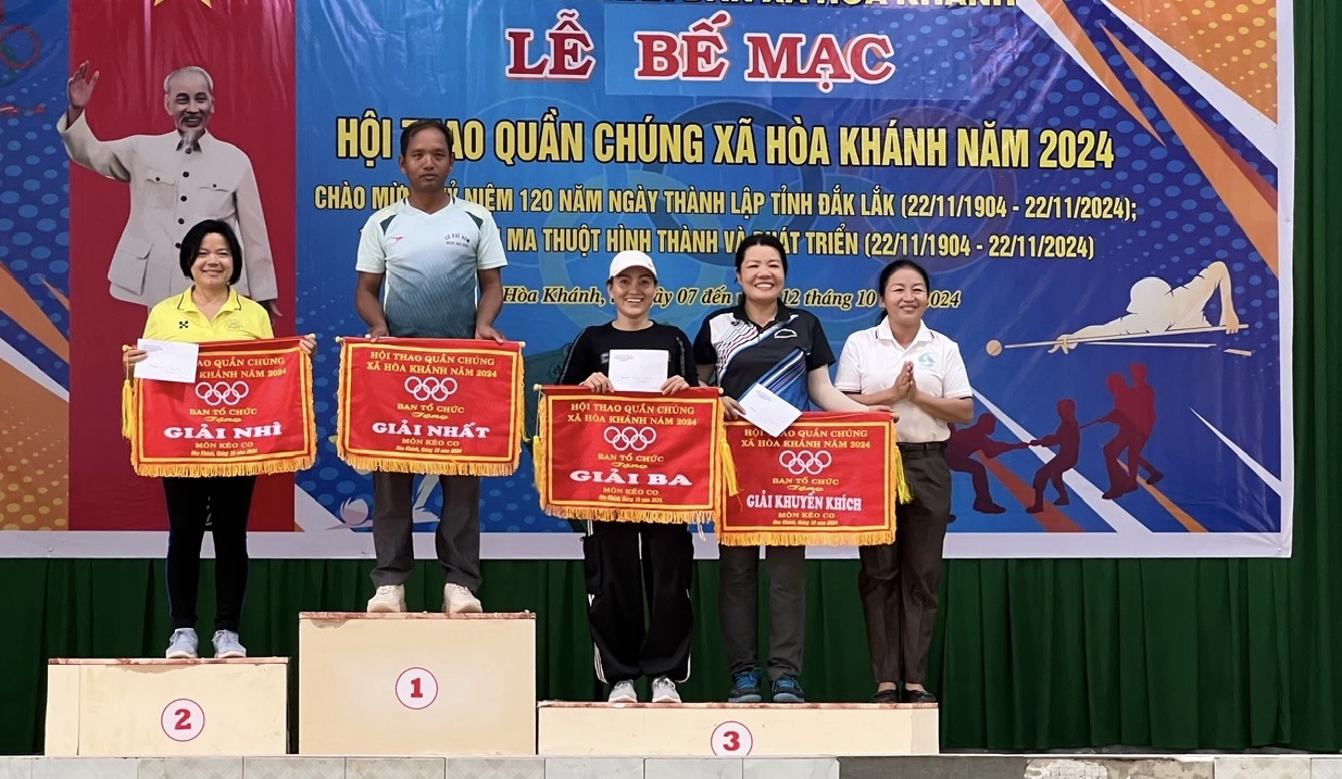 Bế mạc Hội thao quần chúng xã Hoà Khánh năm 2024
