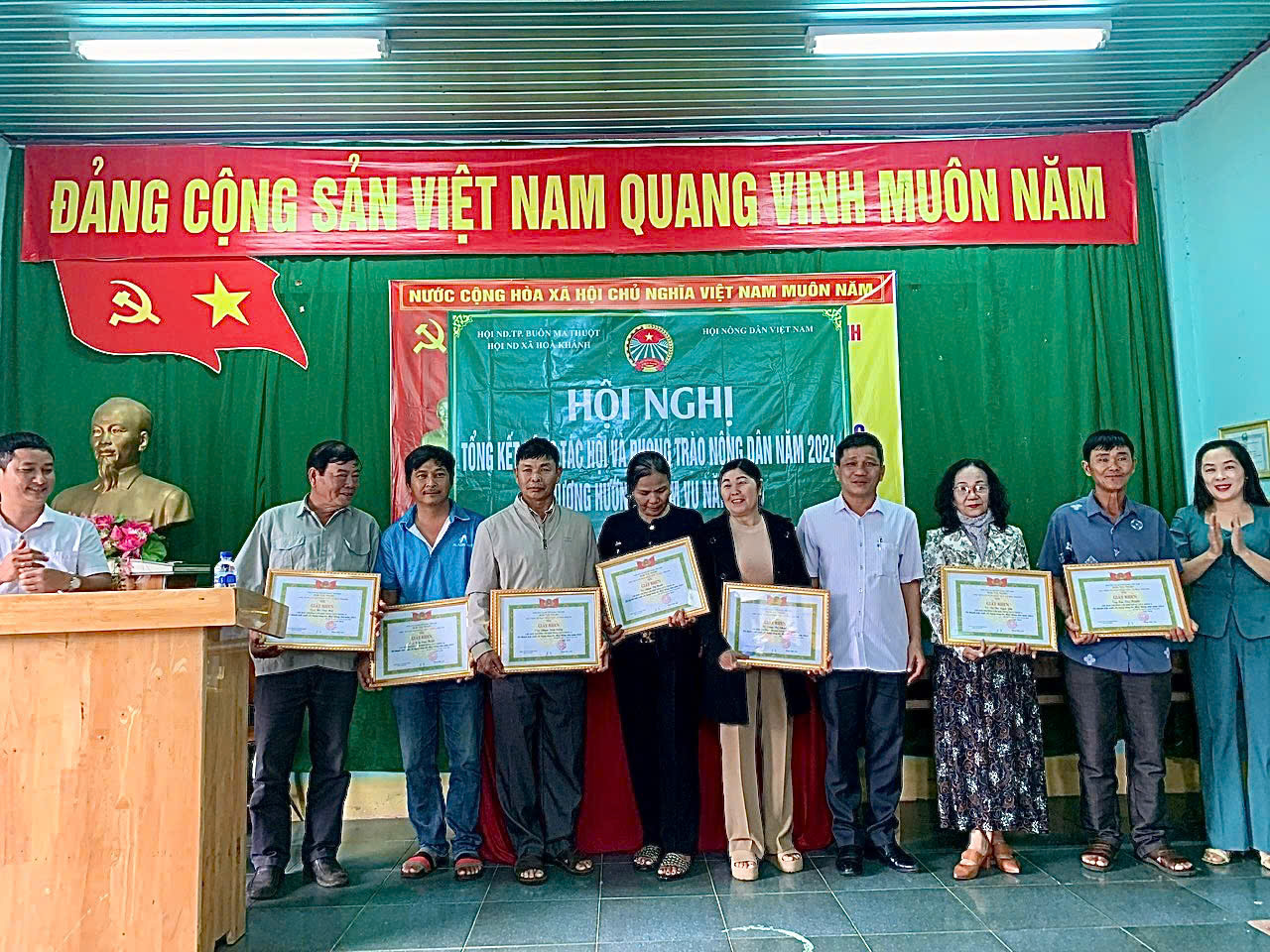 Hội Nông dân xã Hoà Khánh:  Tổng kết công tác hội và phong trào nông dân năm 2024